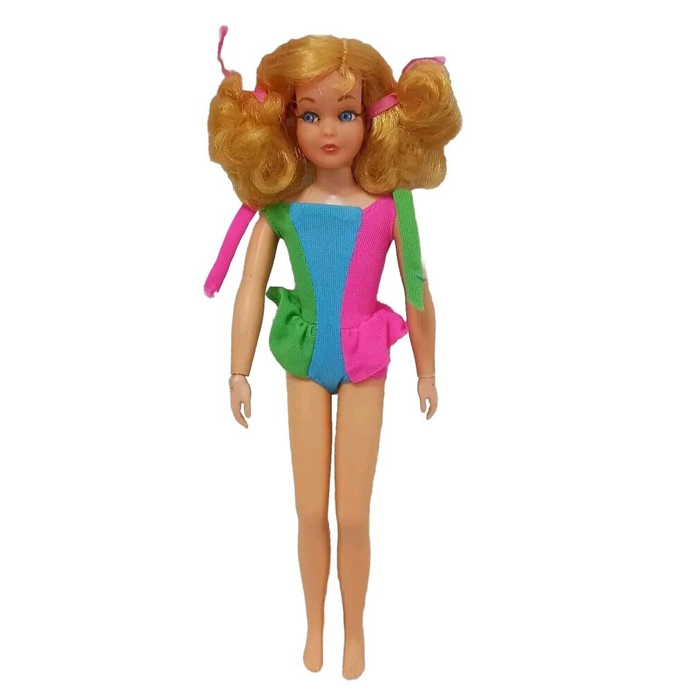 1969 Living Skipper Doll Mattel Golden Blonde Swimsuit Beautiful‎ HAIR EYELASHES